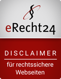Logo eRecht24 Disclaimer für rechtssichere Webseiten